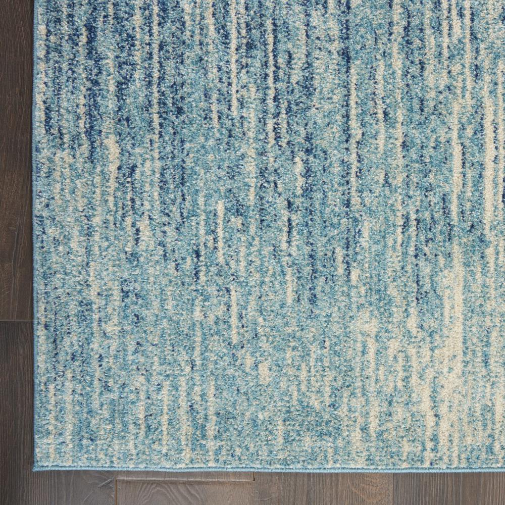 2’ x 6’ Navy and Light Blue Abstract Runner Rug Navy/Light Blue. Picture 2