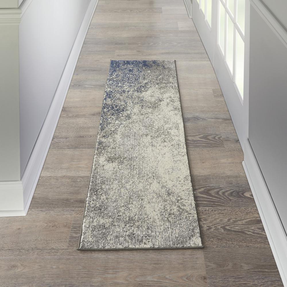 2’ x 6’ Charcoal and Ivory Abstract Runner Rug Charcoal/Ivory. Picture 4