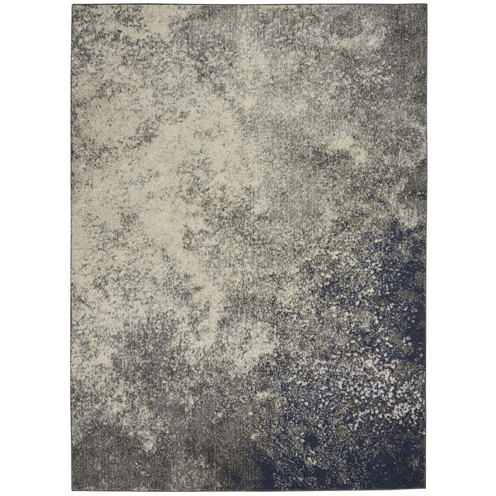 5’ x 7’ Charcoal and Ivory Abstract Area Rug Charcoal/Ivory. Picture 1