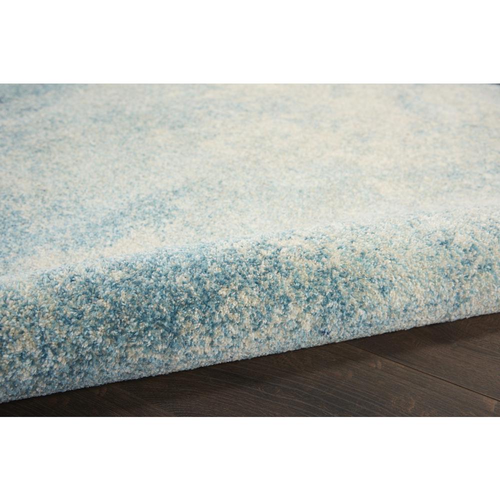 2’ x 3’ Light Blue and Ivory Abstract Sky Scatter Rug Navy/Light Blue. Picture 3