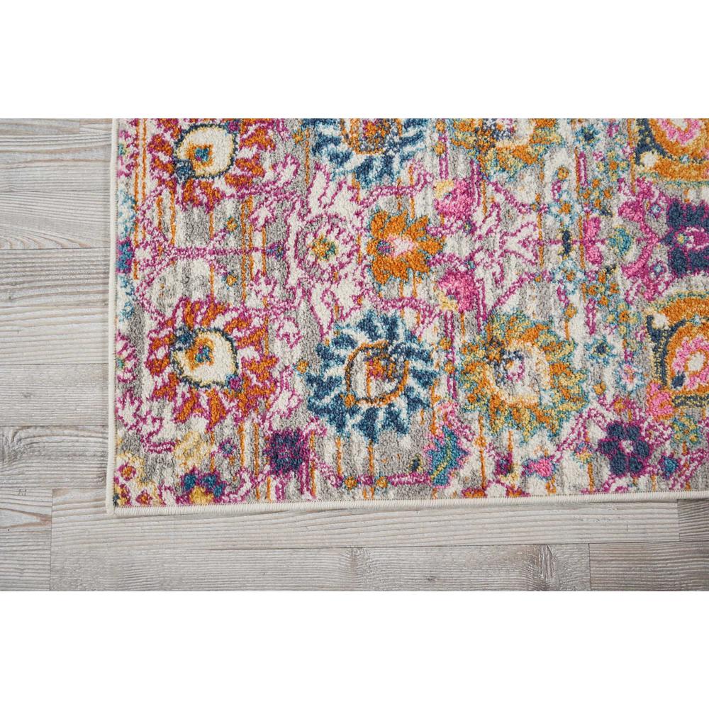 2’ x 6’ Gray and Pink Distressed Runner Rug - 385299. Picture 2