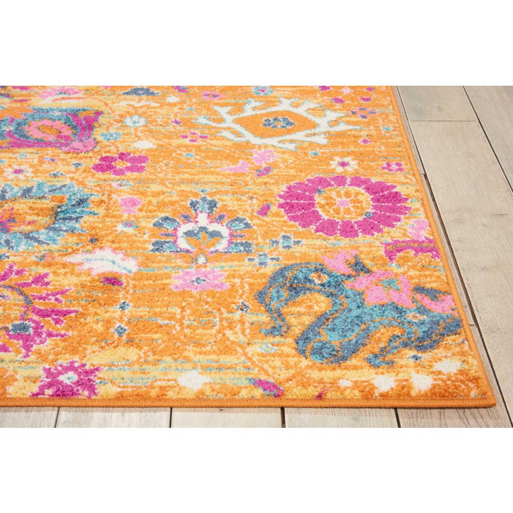 4’ x 6’ Sun Gold and Navy Distressed Area Rug - 385303. Picture 5
