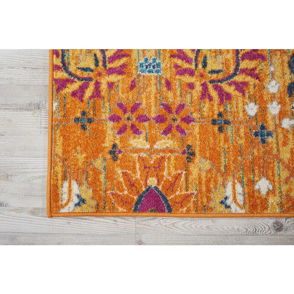 8’ x 10’ Sun Gold and Navy Distressed Area Rug - 385306. Picture 2