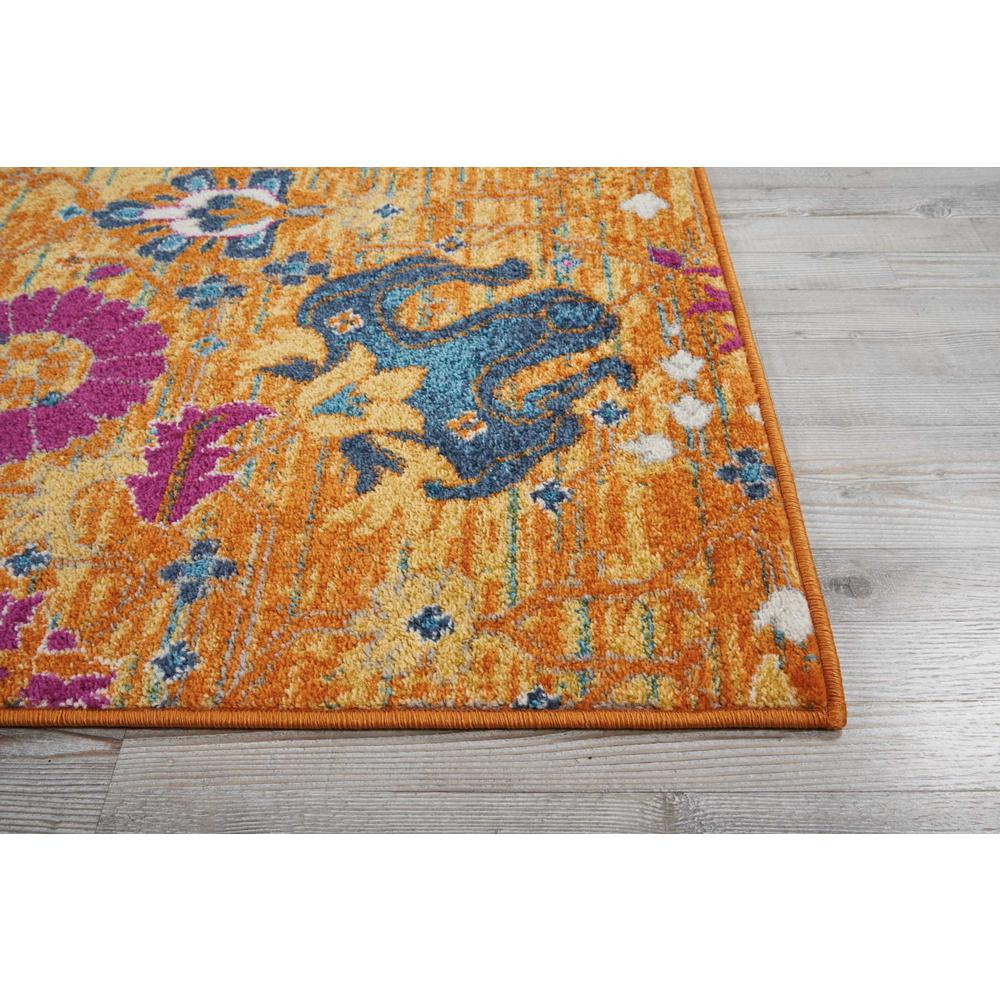 8’ x 10’ Sun Gold and Navy Distressed Area Rug - 385306. Picture 5