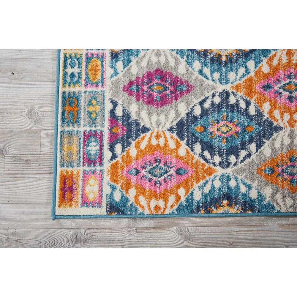 2’ x 8’ Multicolor Ogee Pattern Runner Rug - 385309. Picture 2