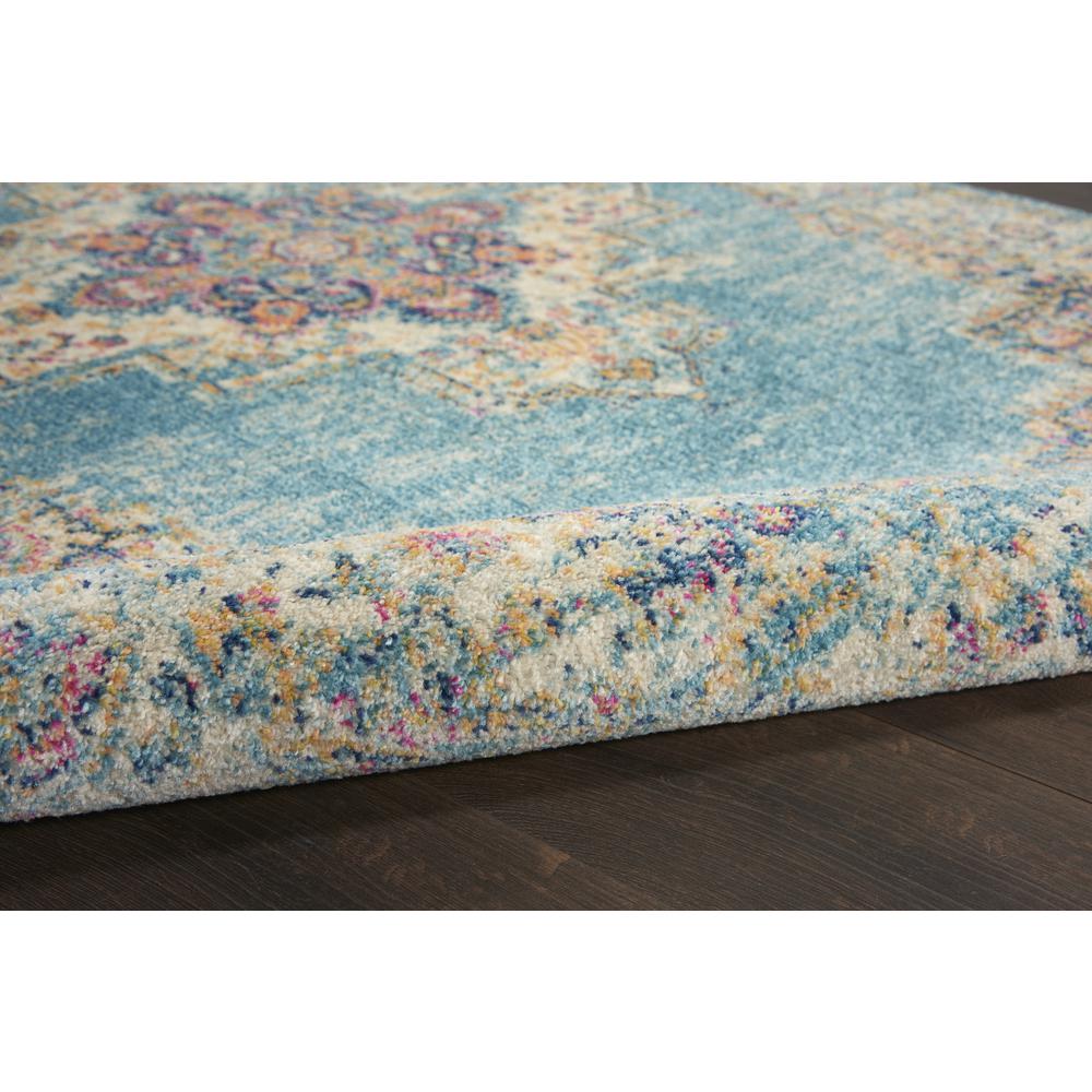 2’x3’ Light Blue Distressed Medallion Scatter Rug - 385328. Picture 3