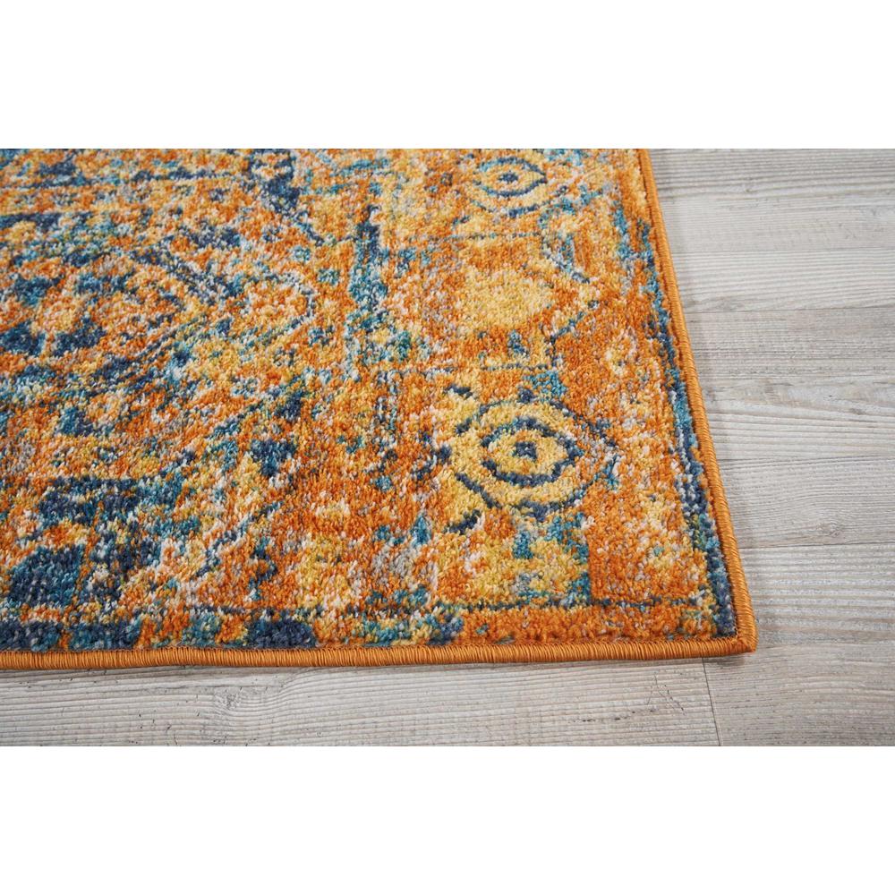 2’ x 3’ Gold and Blue Antique Scatter Rug Teal/Sun. Picture 5