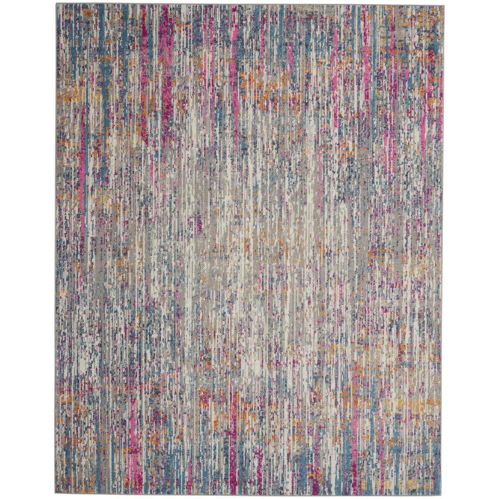 8’ x 10’ Ivory Abstract Striations Area Rug Ivory/Multi. The main picture.