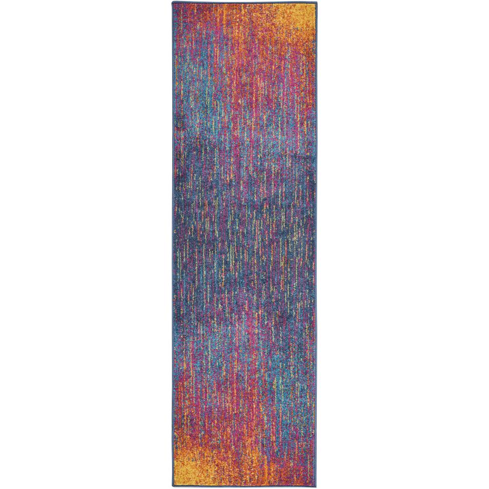 2’ x 10’ Rainbow Abstract Striations Runner Rug - 385358. Picture 1
