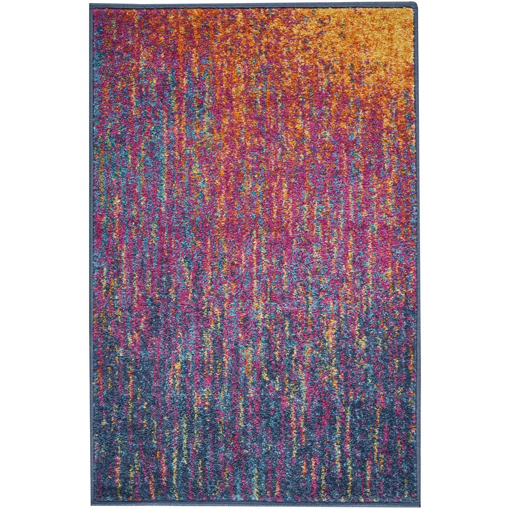 2’ x 3’ Rainbow Abstract Striations Scatter Rug - 385359. Picture 1
