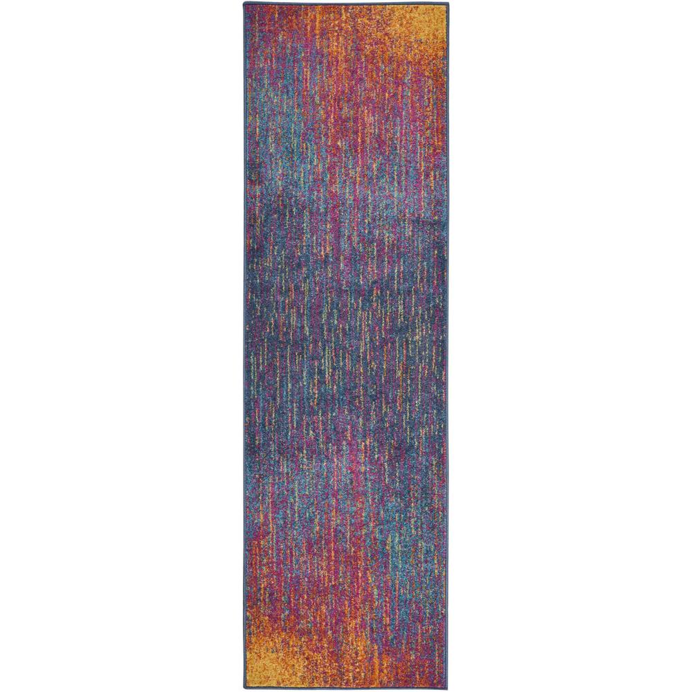 2’ x 8’ Rainbow Abstract Striations Runner Rug - 385360. Picture 1