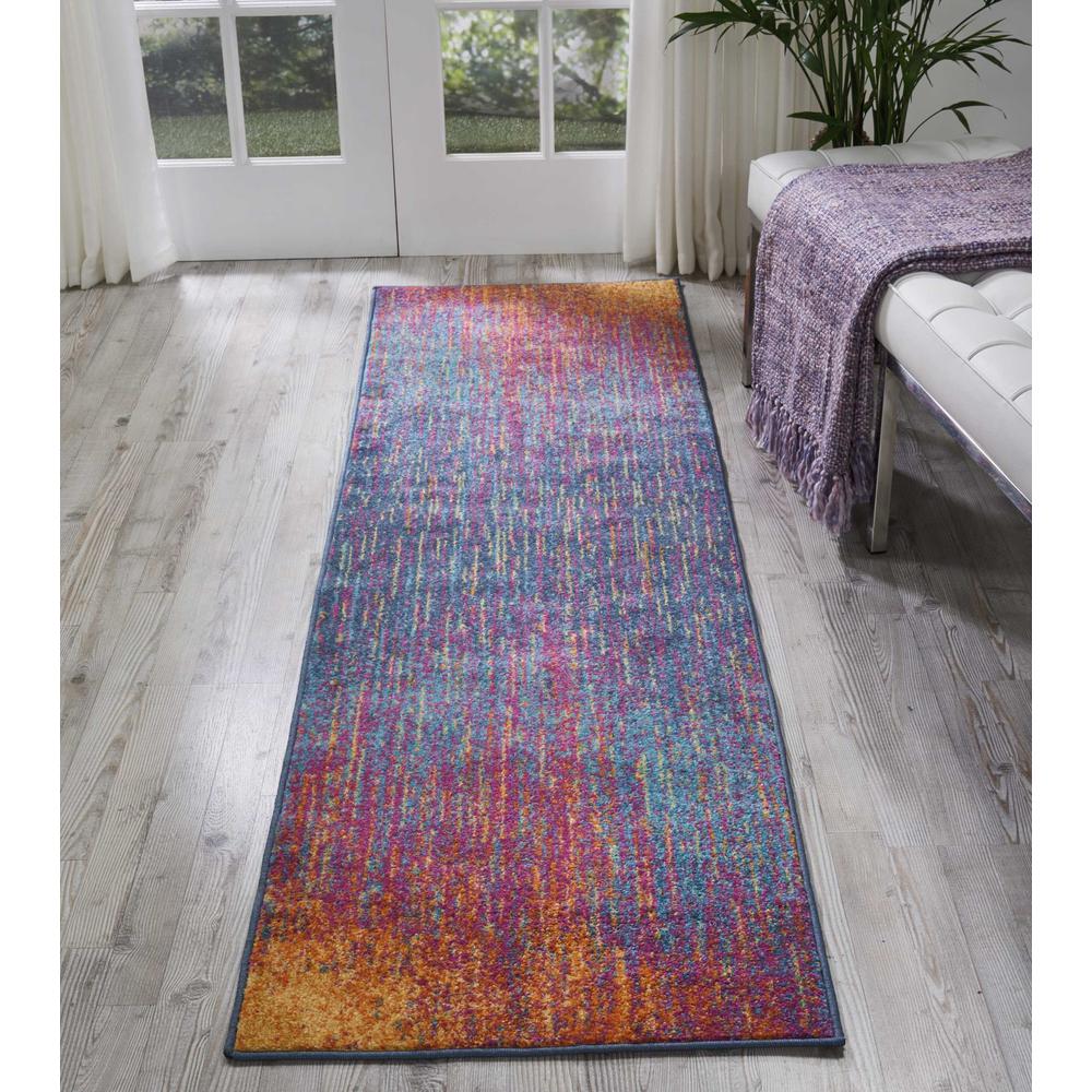 2’ x 8’ Rainbow Abstract Striations Runner Rug - 385360. Picture 4