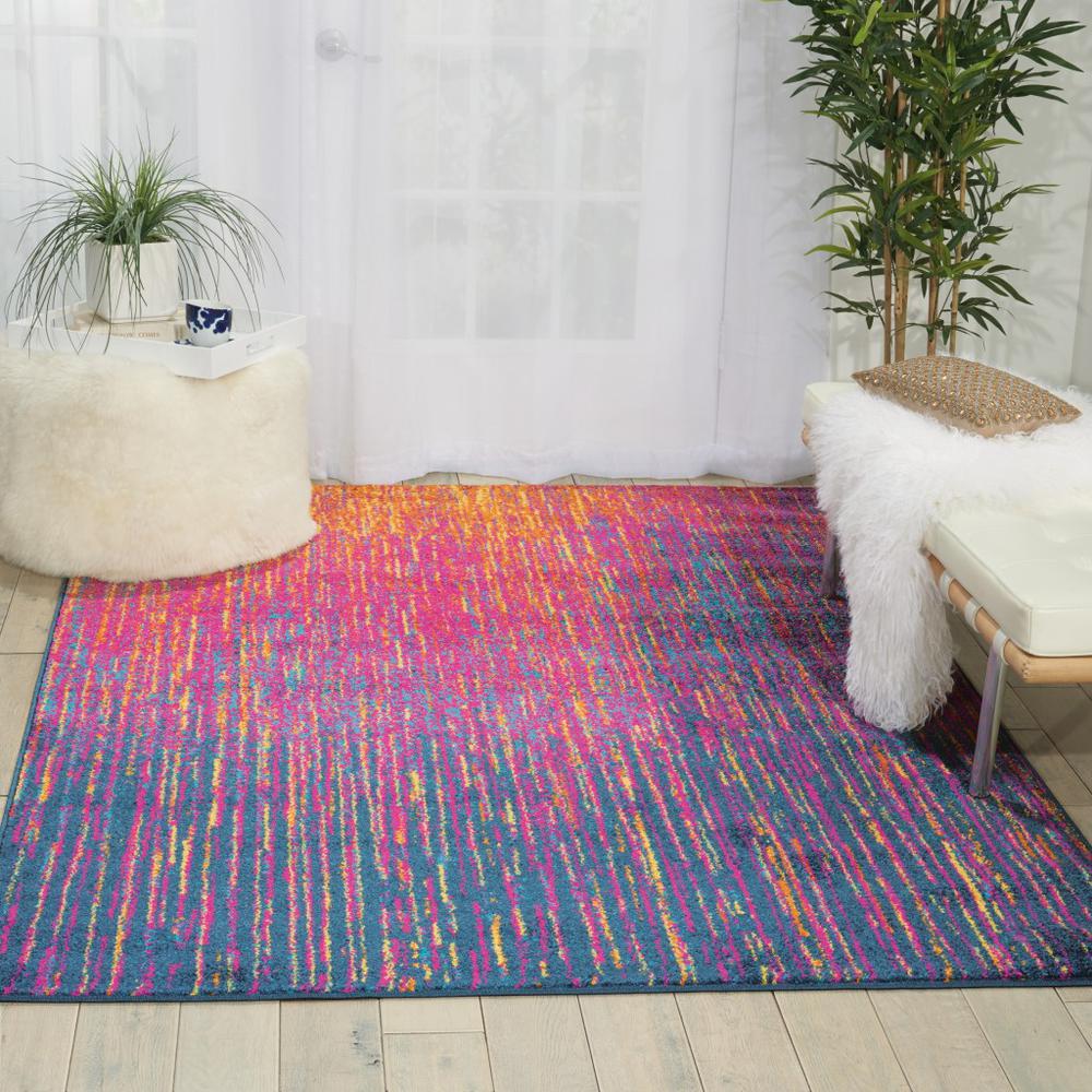 4’ x 6’ Rainbow Abstract Striations Area Rug - 385361. Picture 4