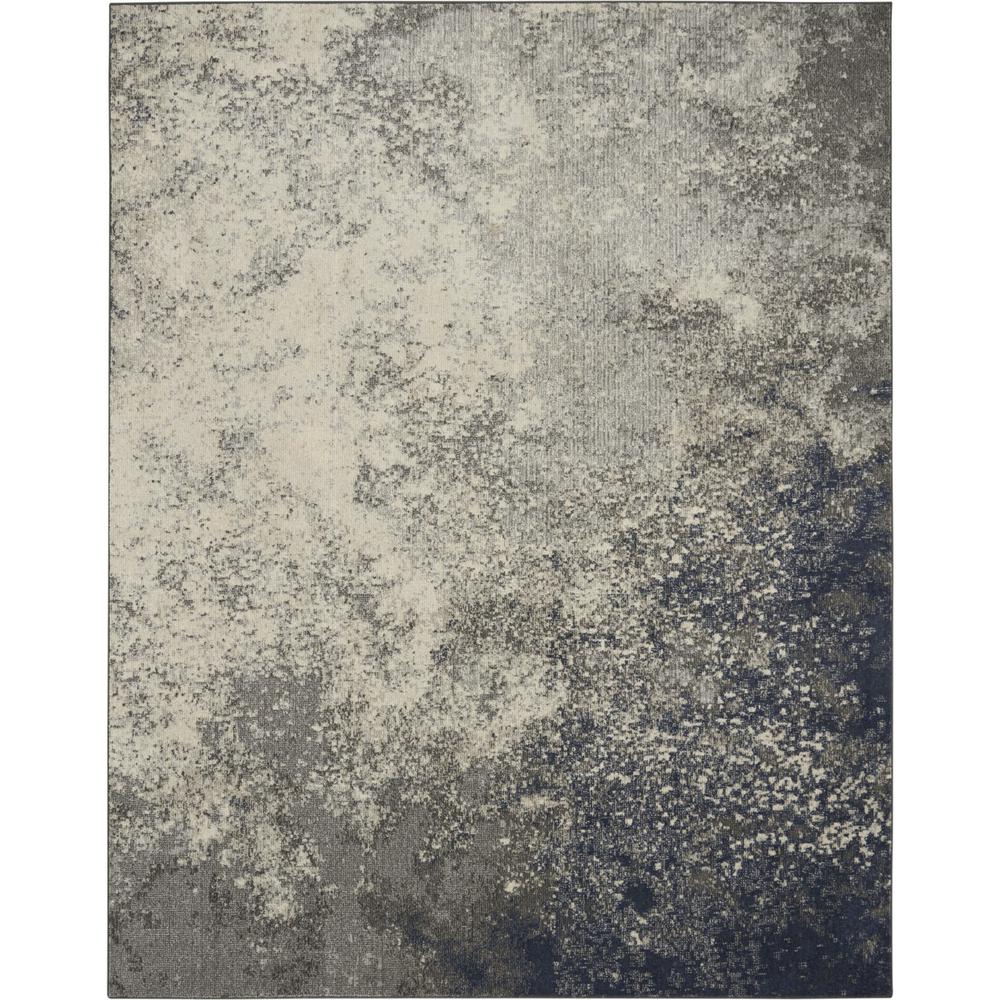8’ x 10’ Charcoal and Ivory Abstract Area Rug Charcoal/Ivory. Picture 1