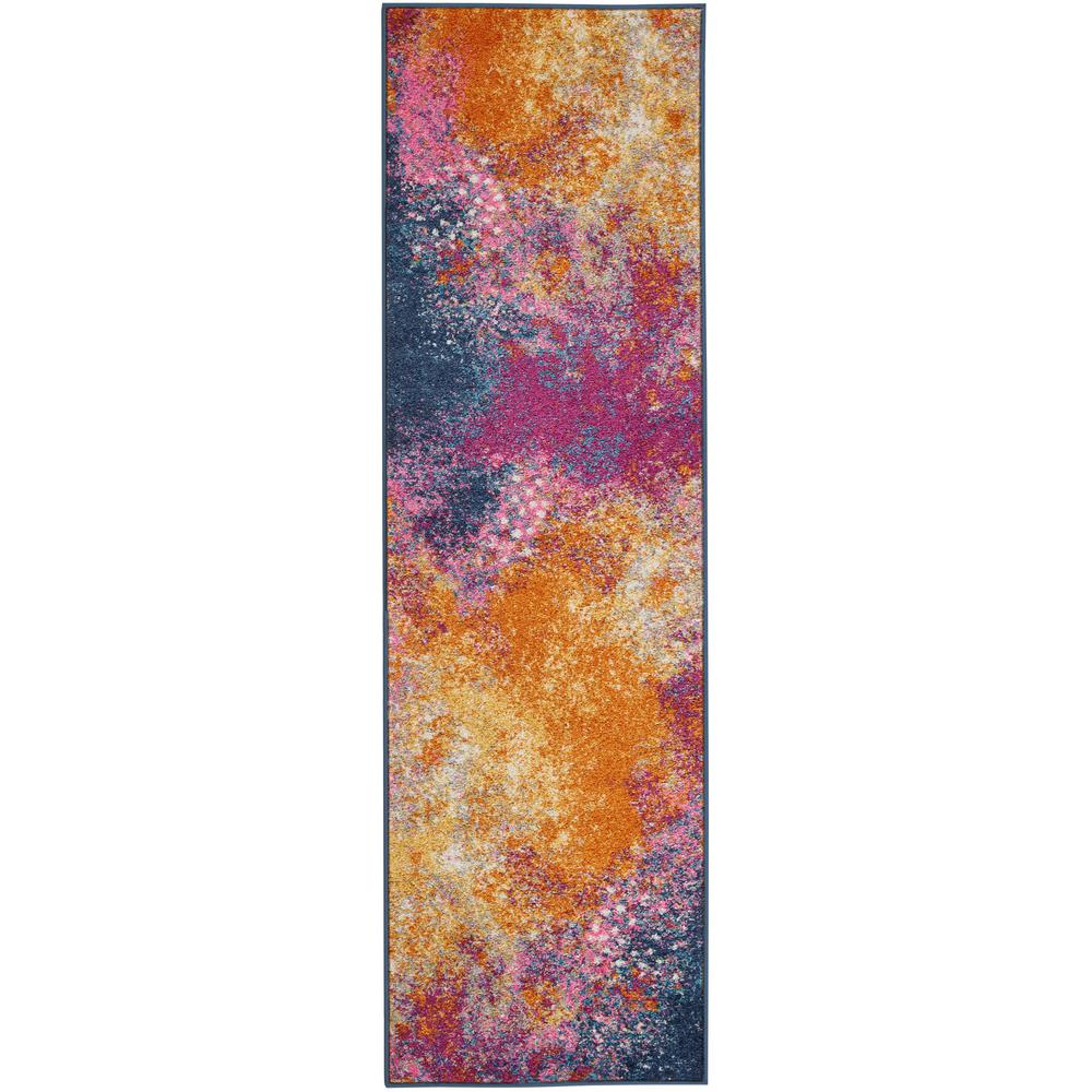 2’ x 10’ Abstract Brights Sunburst Runner Rug - 385374. Picture 1