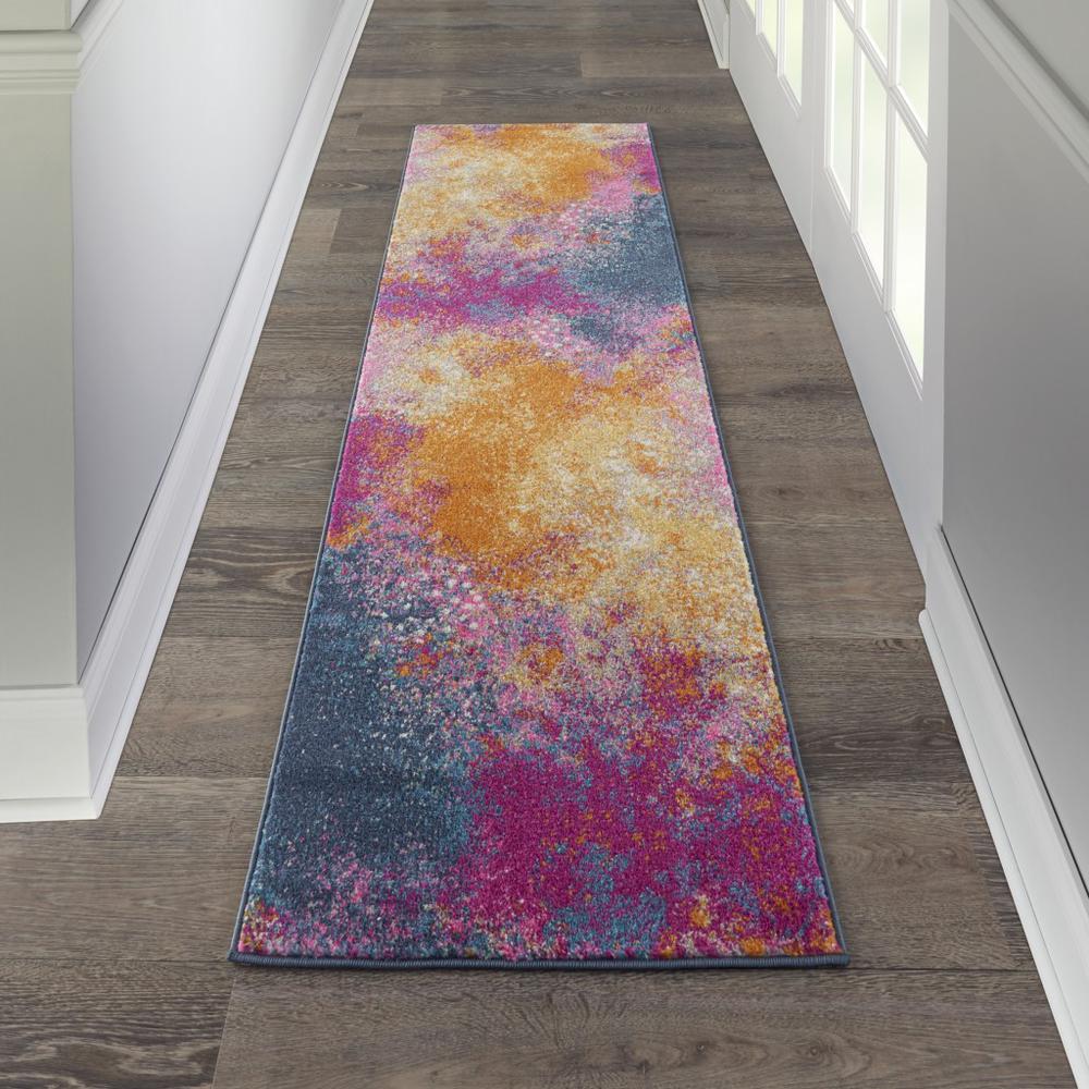 2’ x 10’ Abstract Brights Sunburst Runner Rug - 385374. Picture 4
