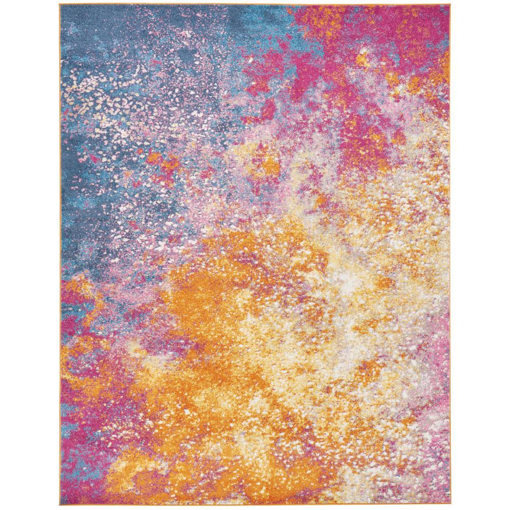 7’ x 10’ Abstract Brights Sunburst Area Rug - 385381. Picture 1