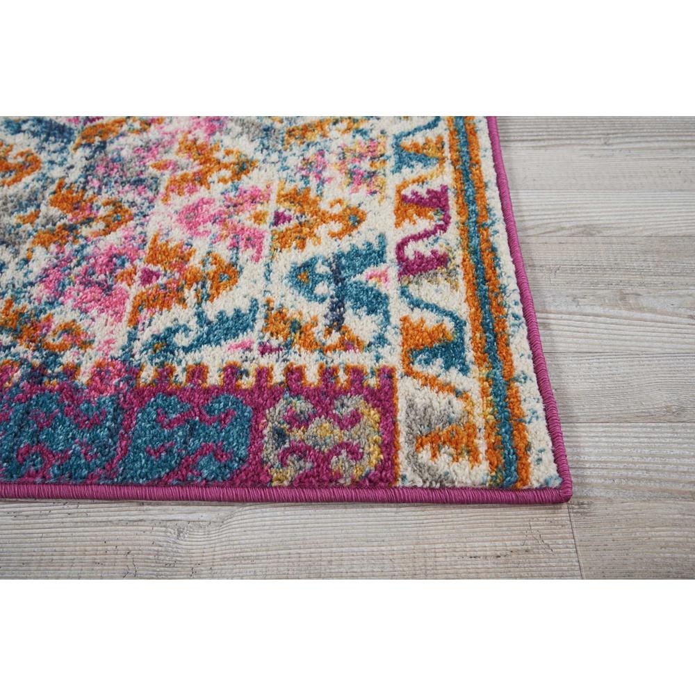 2’ x 3’ Ivory and Magenta Tribal Pattern Scatter Rug Ivory. Picture 5