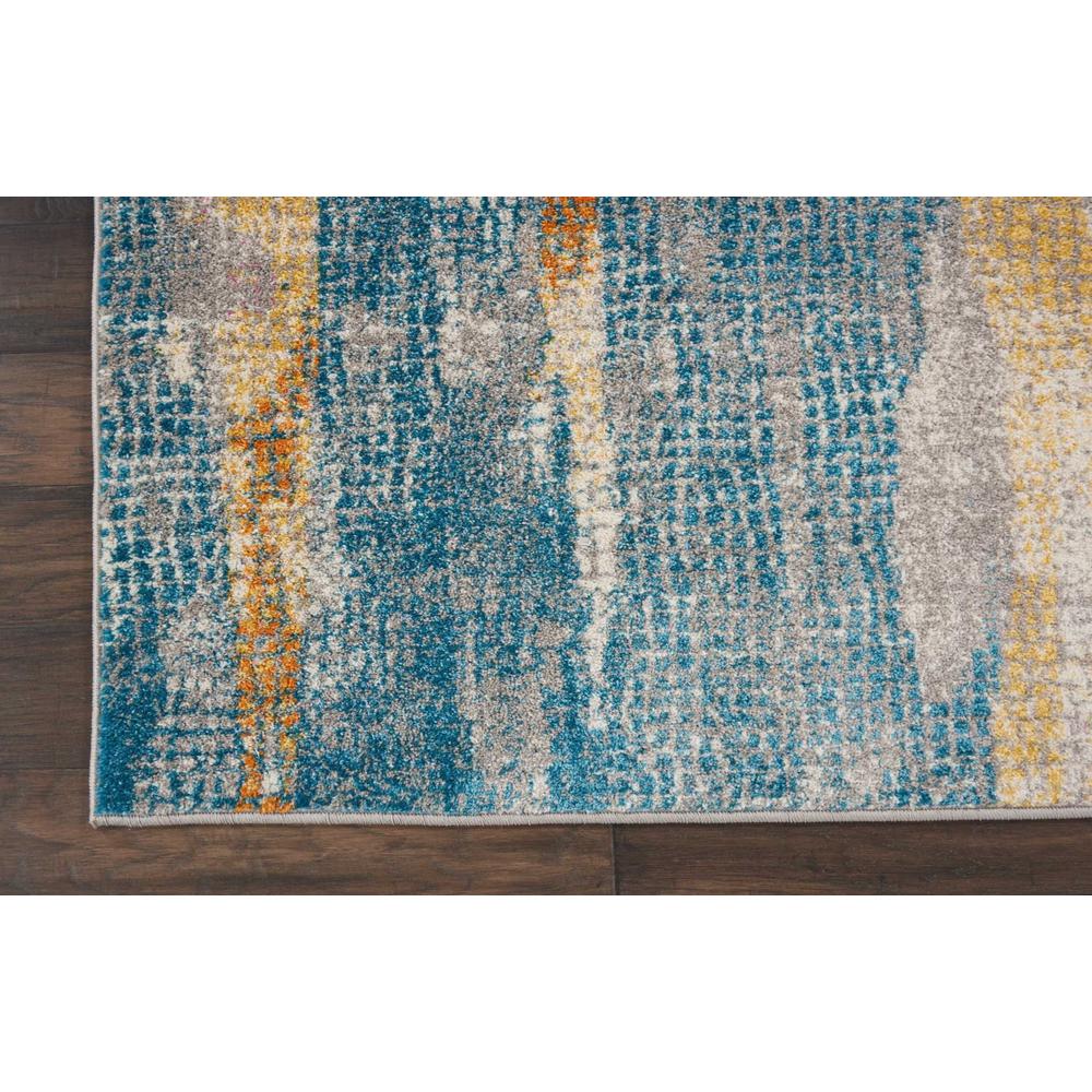 8’ x 10’ Gray Colorful Abstract Stripes Area Rug Grey/Multicolor. Picture 2