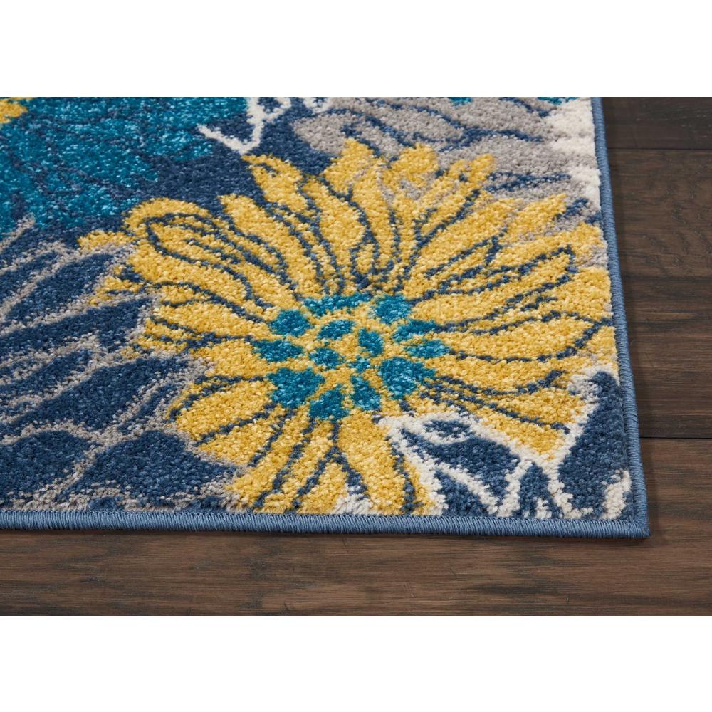 2’ x 3’ Blue Tropical Flower Scatter Rug Blue. Picture 6