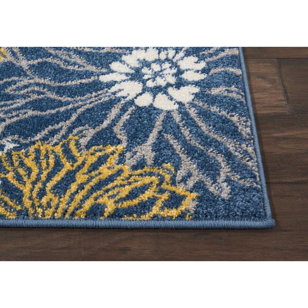 2’ x 8’ Blue Tropical Flower Runner Rug Blue. Picture 5