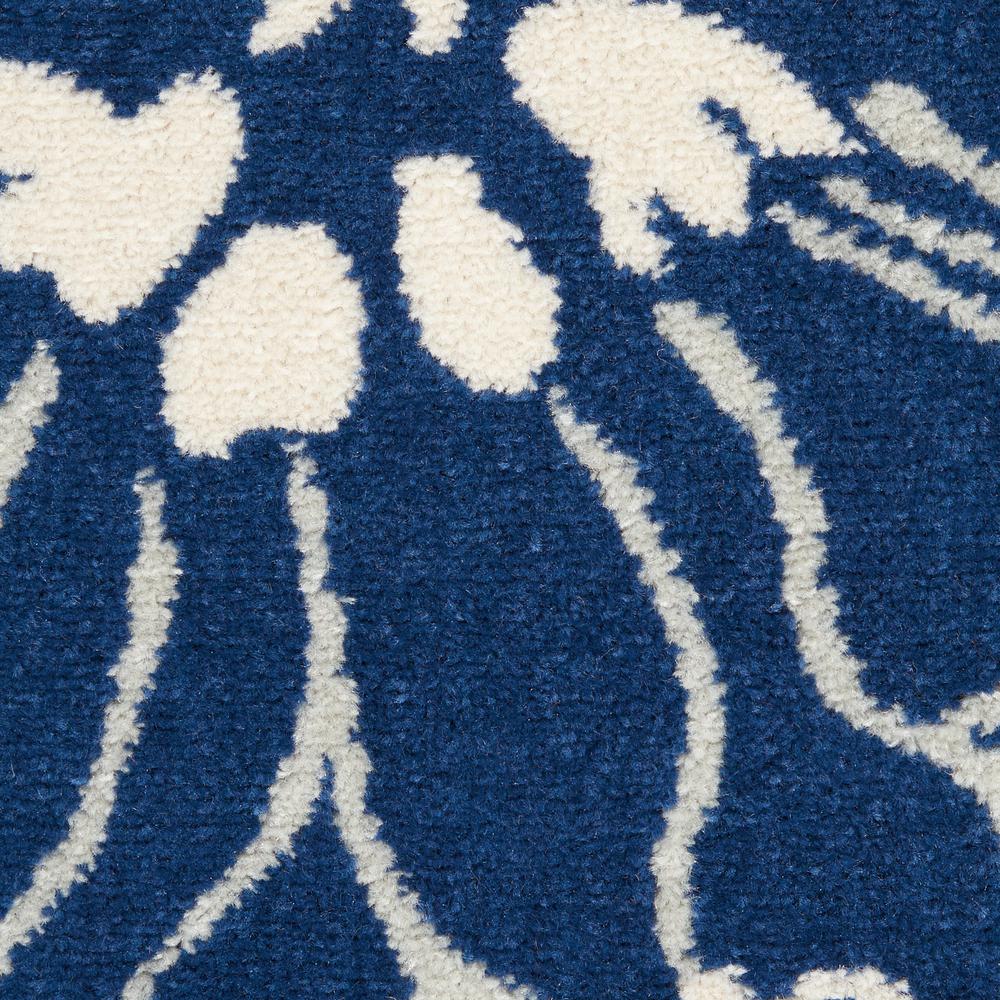 2’ x 6’ Navy and Ivory Floral Runner Rug - 385431. Picture 6
