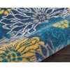 2’ x 6’ Blue Tropical Flower Runner Rug Blue. Picture 2
