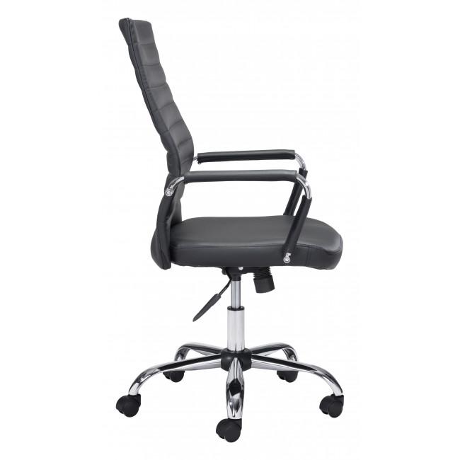 Black Faux Leather Ergonomic Classic Office Chair - 385450. Picture 2