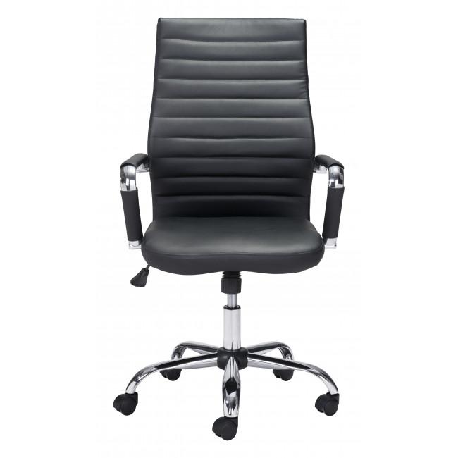 Black Faux Leather Ergonomic Classic Office Chair - 385450. Picture 3