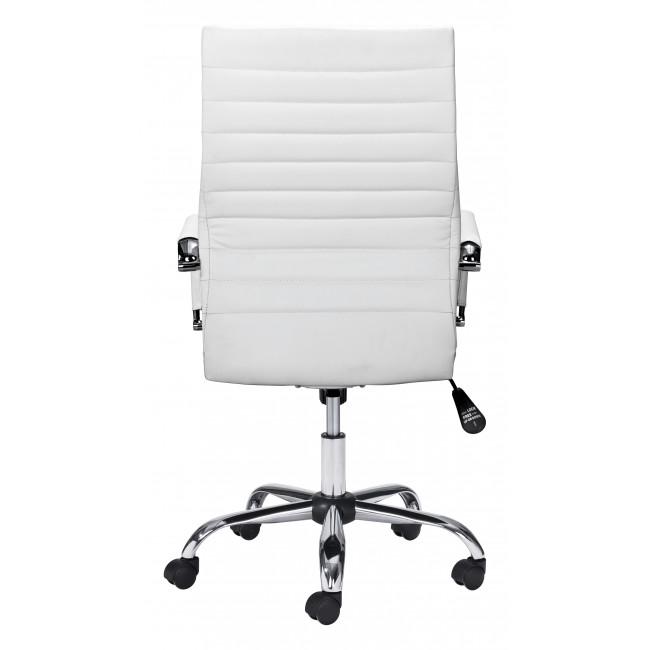 White Faux Leather Ergonomic Classic Office Chair - 385451. Picture 4