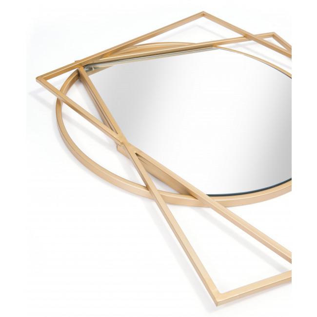 Geometric Overlaps Gold Finish Wall Mirror - 385471. Picture 4