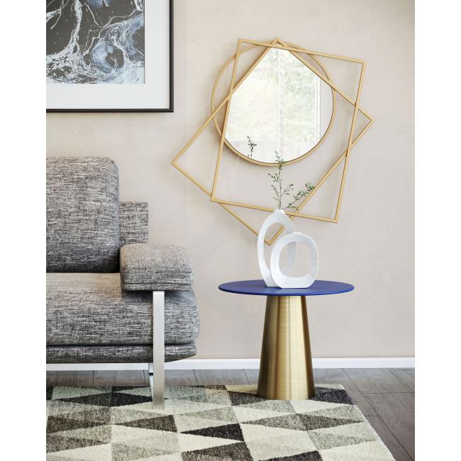 Geometric Overlaps Gold Finish Wall Mirror - 385471. Picture 5