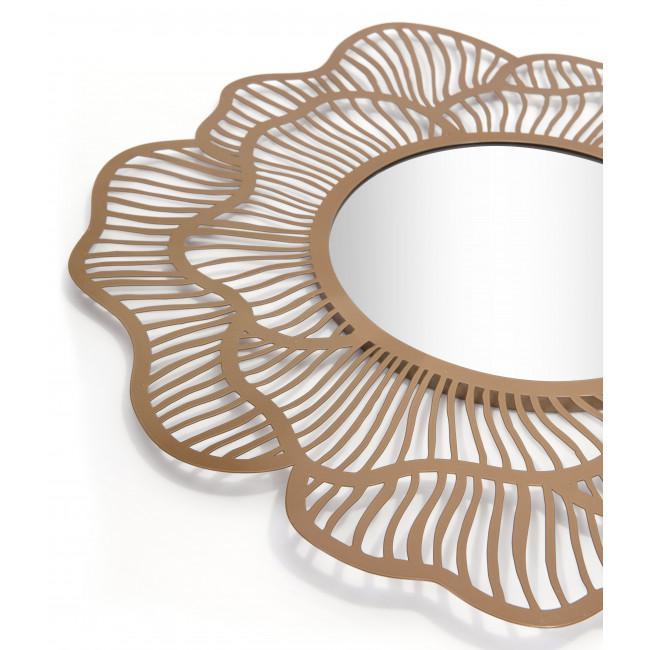Flower Lines Gold Finish Wall Mirror - 385473. Picture 4