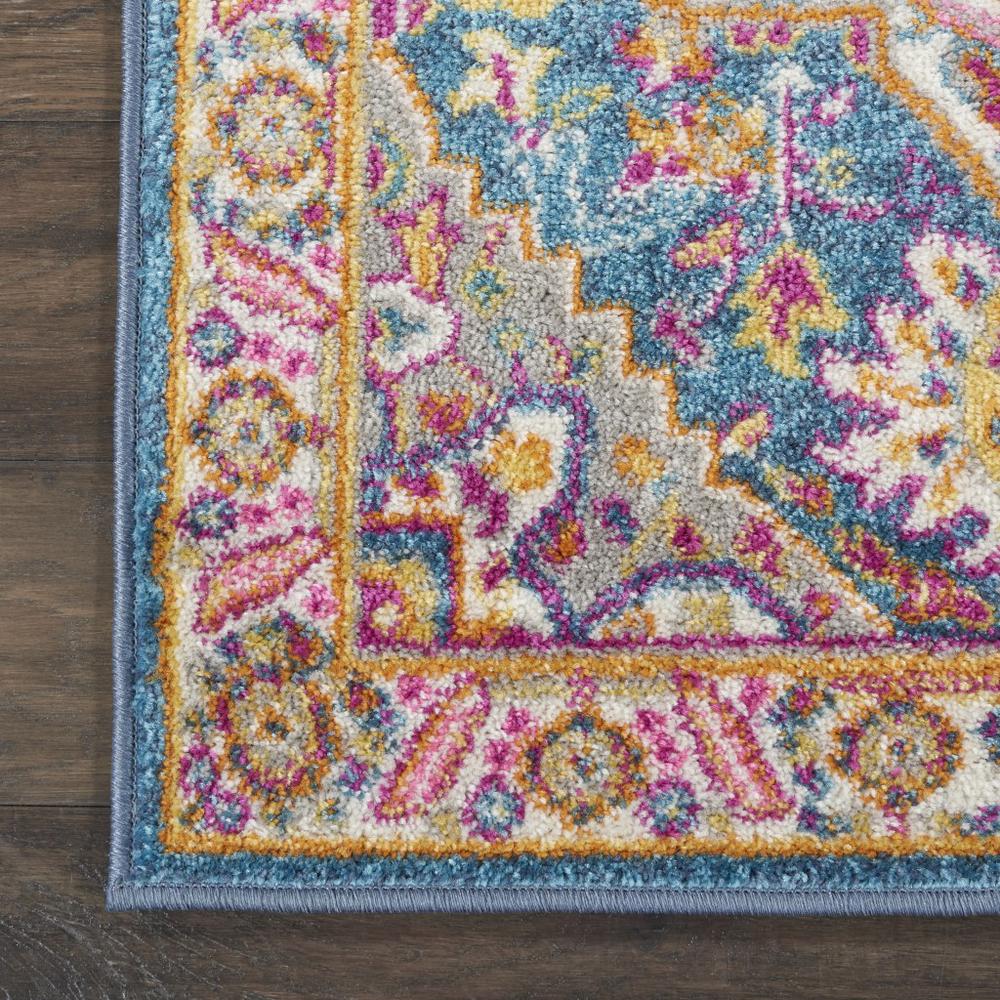2’ x 3’ Teal and Pink Medallion Scatter Rug Teal Multicolor. Picture 2