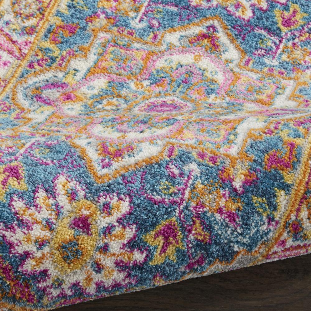 2’ x 3’ Teal and Pink Medallion Scatter Rug Teal Multicolor. Picture 3