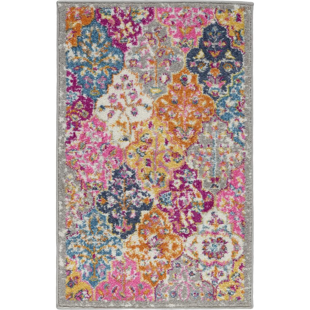 2’ x 3’ Muted Brights Floral Diamond Scatter Rug - 385506. Picture 1
