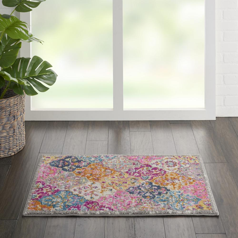 2’ x 3’ Muted Brights Floral Diamond Scatter Rug - 385506. Picture 4