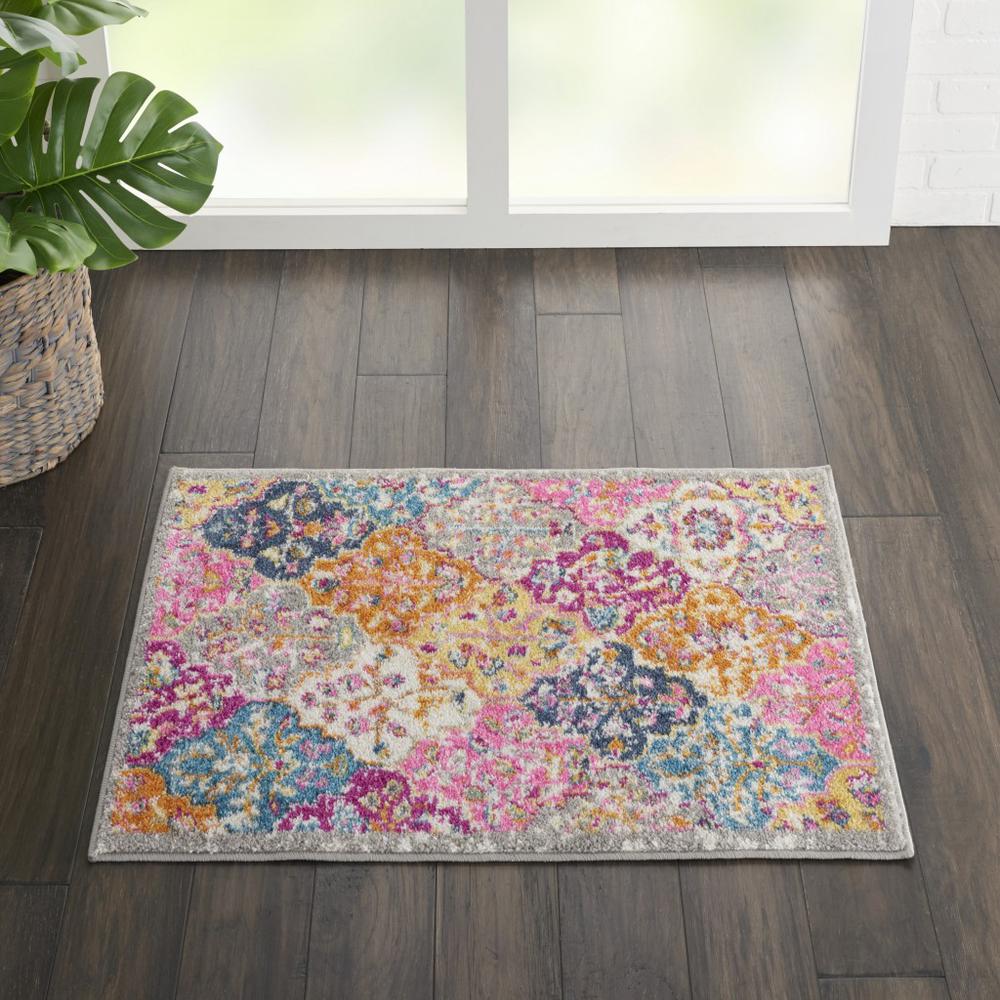 2’ x 3’ Muted Brights Floral Diamond Scatter Rug - 385506. Picture 5