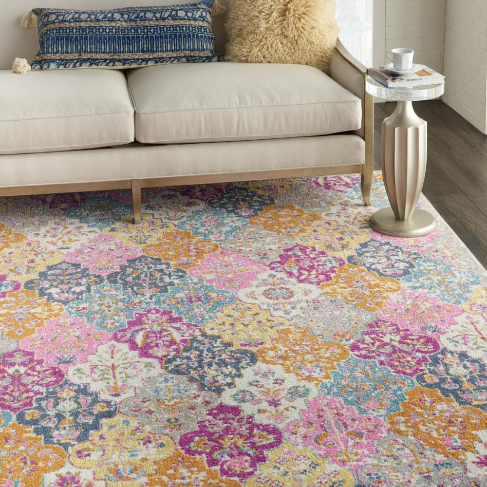 7’ x 10’ Muted Brights Floral Diamond Area Rug - 385513. Picture 5
