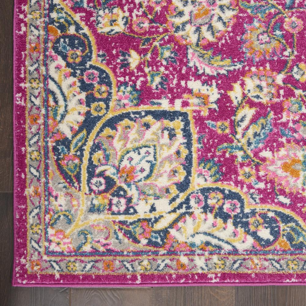 5’ x 7’ Pink and Ivory Medallion Area Rug Pink. Picture 2