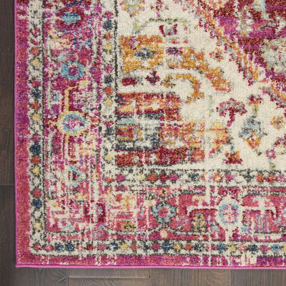 2’ x 8’ Ivory and Pink Oriental Runner Rug - 385554. Picture 2