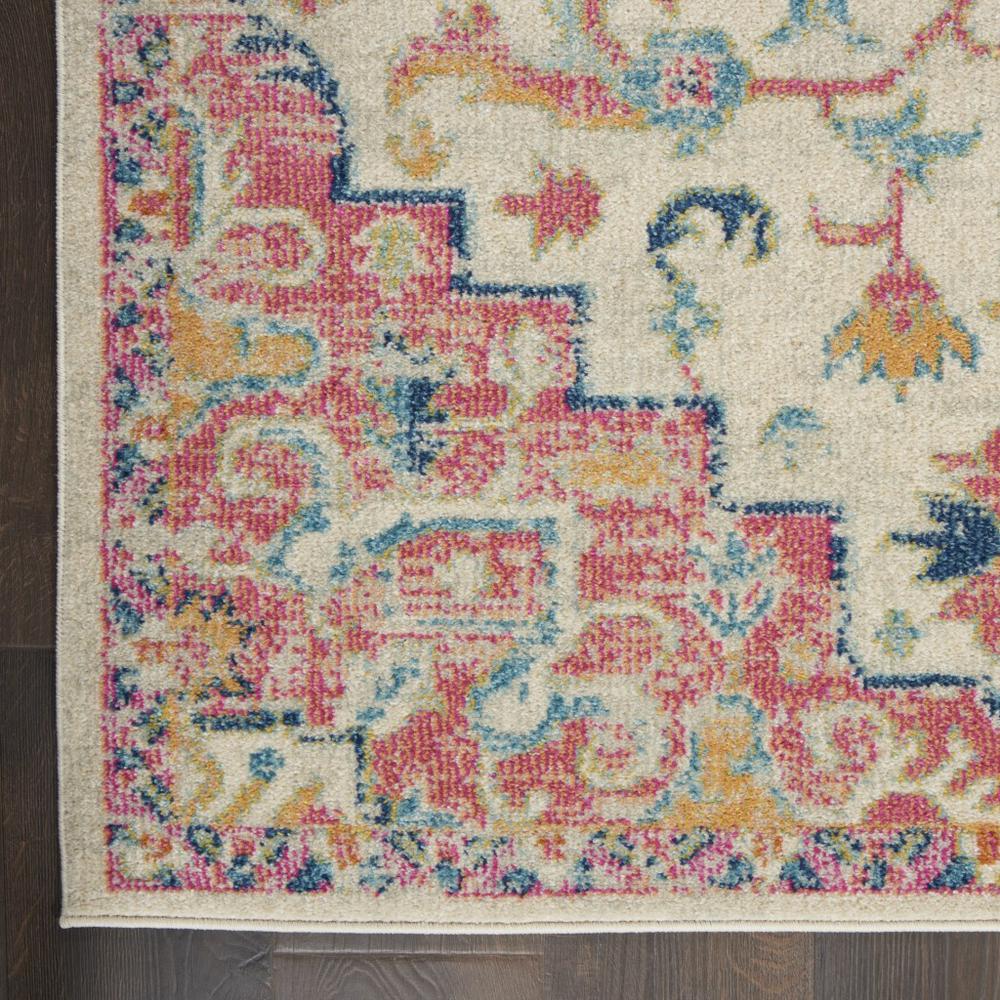 5’ x 7’ Ivory and Pink Medallion Area Rug - 385590. Picture 2
