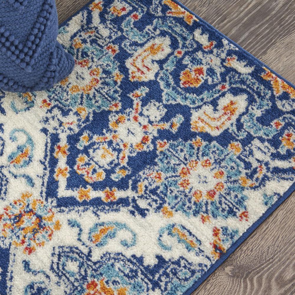 2’ x 3’ Blue and Ivory Persian Patterns Scatter Rug Blue/Multicolor. Picture 5