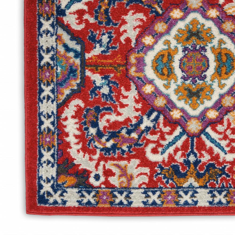 2’ x 3’ Red and Multicolor Decorative Scatter Rug - 385643. Picture 7
