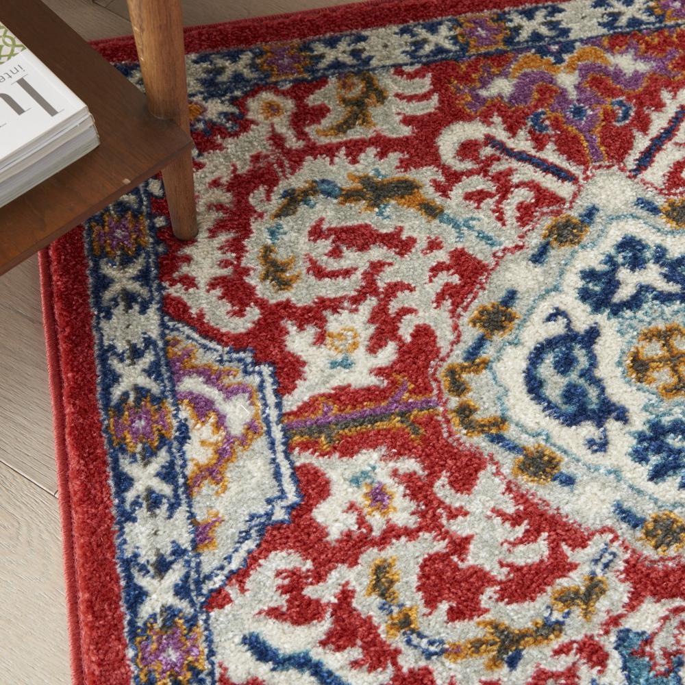 4’ x 6’ Red and Multicolor Decorative Area Rug - 385645. Picture 5
