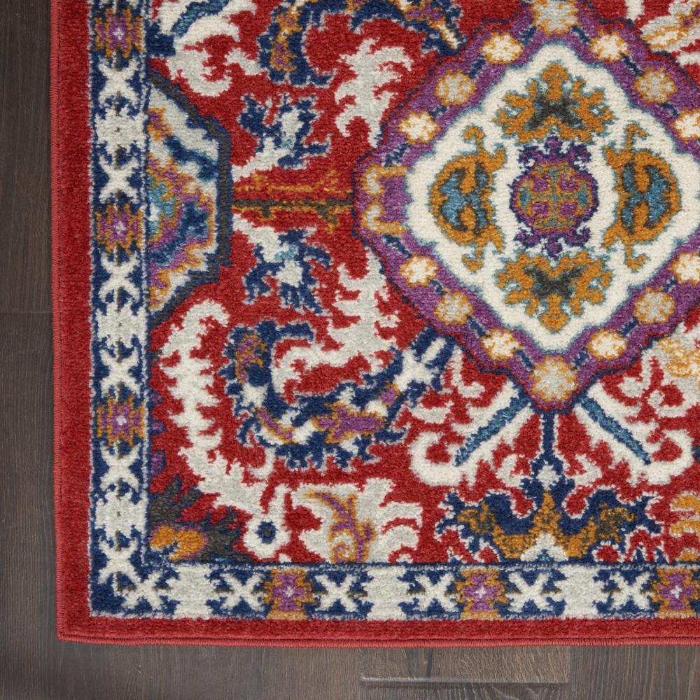 8’ x 10’ Red and Multicolor Decorative Area Rug - 385647. Picture 2