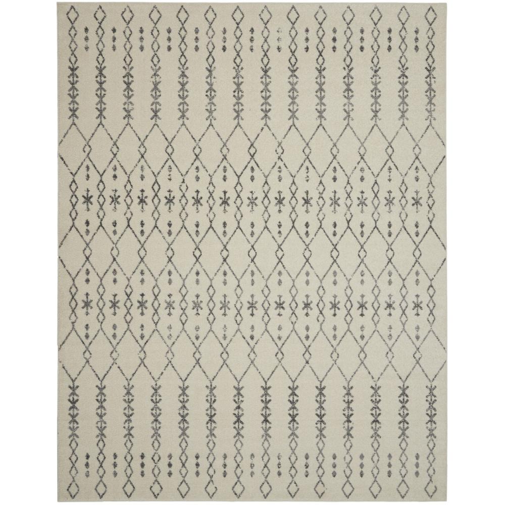 8’ x 10’ Ivory and Gray Geometric Area Rug - 385756. Picture 1