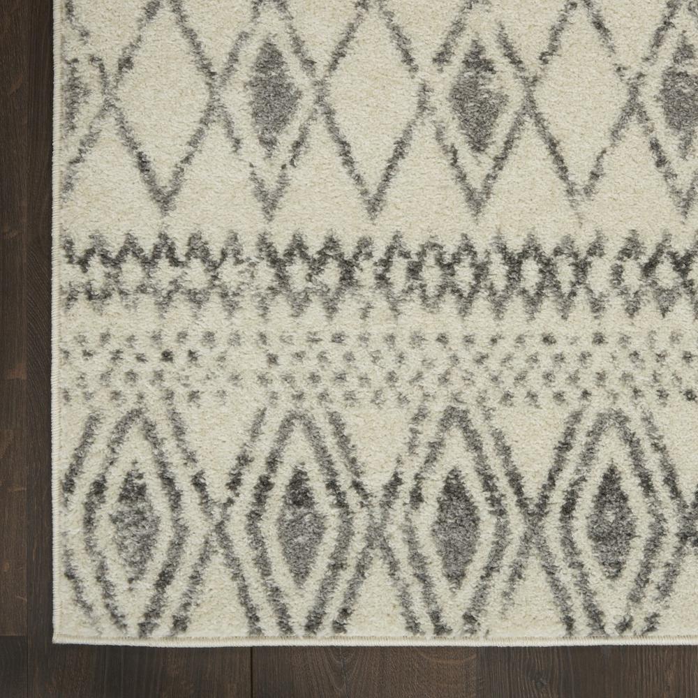 5’ x 7’ Ivory and Gray Berber Pattern Area Rug Ivory/Grey. Picture 2