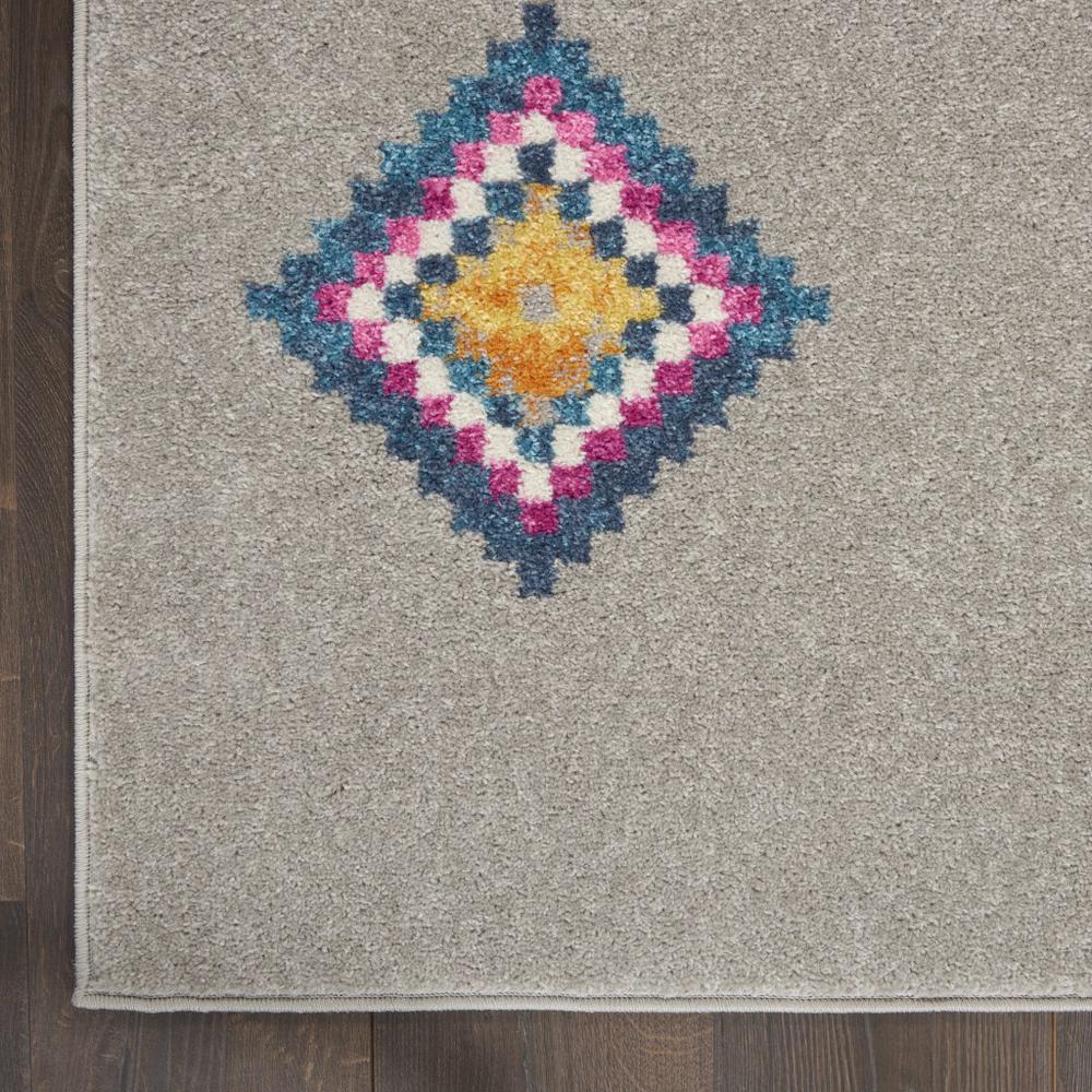 4’ x 6’ Gray and Multicolor Geometric Area Rug - 385795. Picture 2