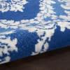 4’ x 6’ Blue and Ivory Damask Area Rug - 385819. Picture 2
